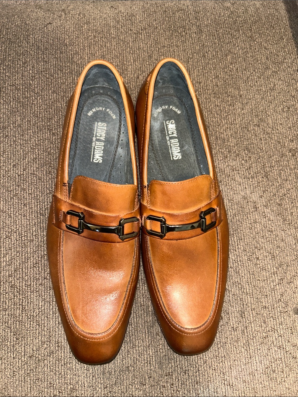 Men’s Stacy Adams Tan Leather Bit Loafers 8.5
